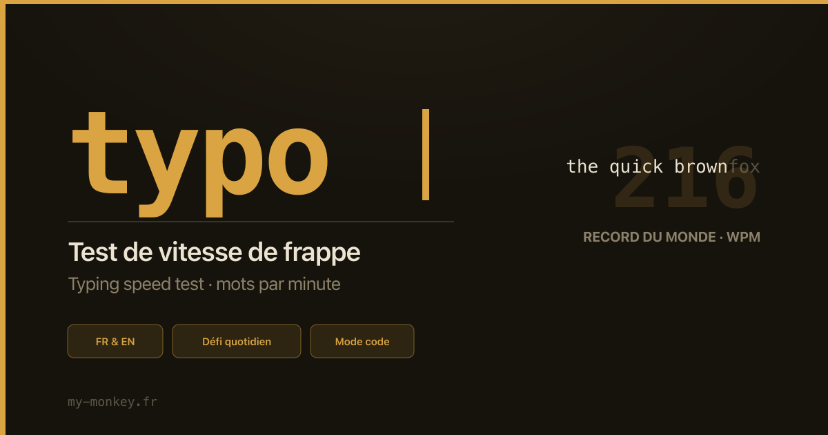 Test de vitesse de frappe